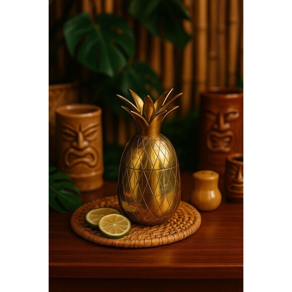 Pineapple Co. Brass Pineapple Tumbler – Made in India - Picture 1 of 9
